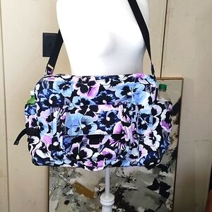 VERA BRADLEY COTTON UTILITY TRAVEL BAG MULTI COLORED